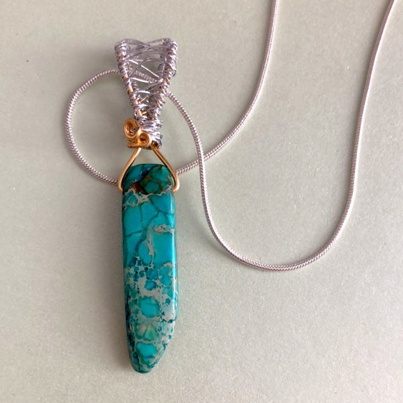 MJ original Crysocolla pendant - Picture 2 of 2